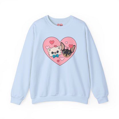 💕 Cedric & Maya’s Sweetheart Sibling Sweatshirt – Pink Heart Edition 💕