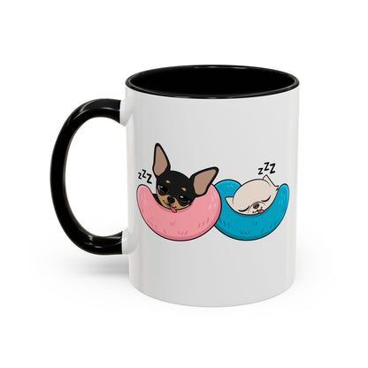 Nap Time Chihuahuas Accent Coffee Mug – Cozy Sibling Snoozes