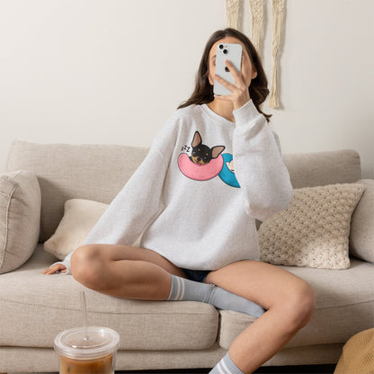 Nap Time Chihuahuas Unisex Crewneck Sweatshirt – Cozy Sibling Naps