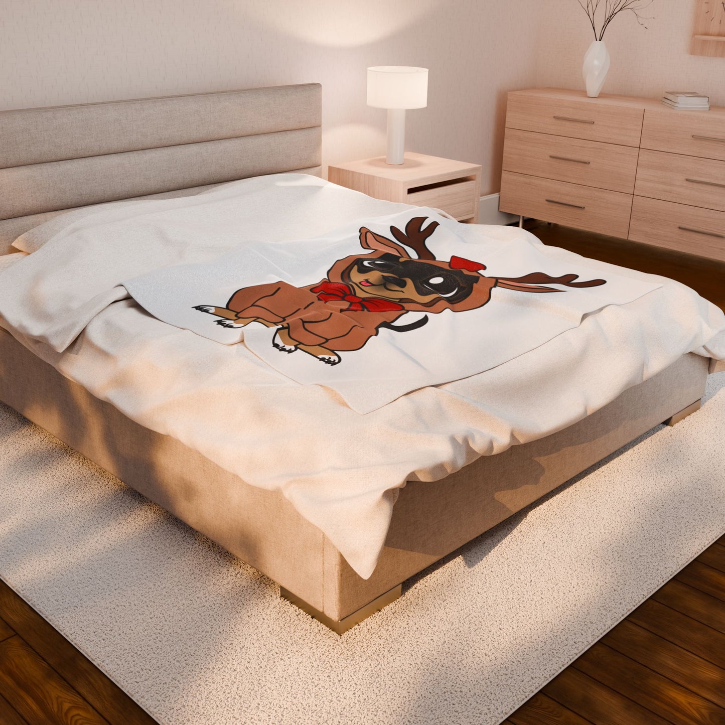 Maya Reindeer Moment Velveteen Plush Blanket Hug
