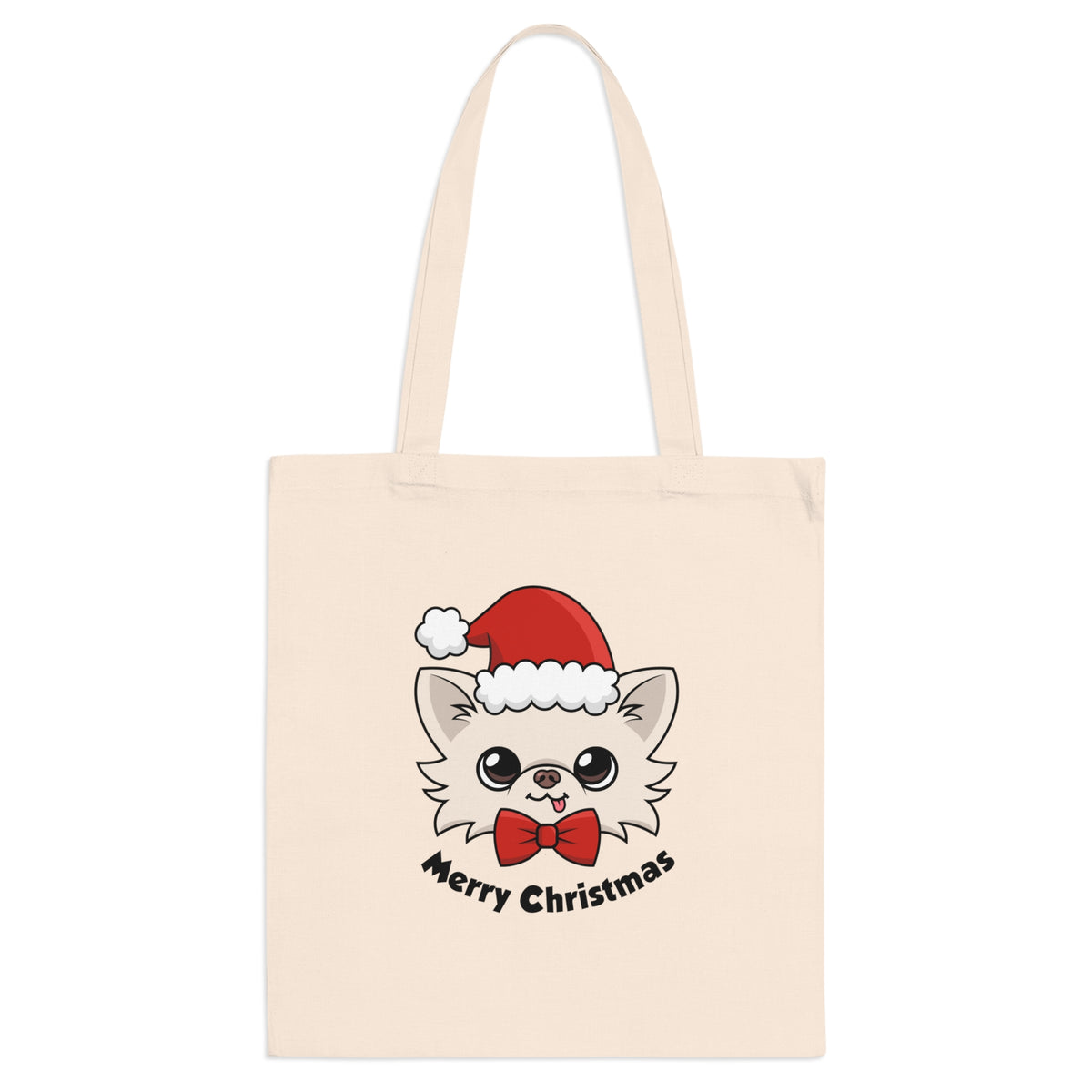 Cedric's Merry Christmas Cotton Tote - Tiny Chihuahua Shop