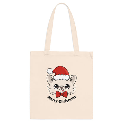 Cedric's Merry Christmas Cotton Tote - Tiny Chihuahua Shop