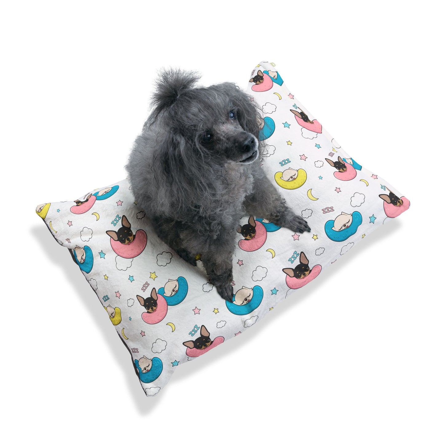 Cedric & Maya Nap Time Pattern Pet Bed – Dreamy Cozy Nest