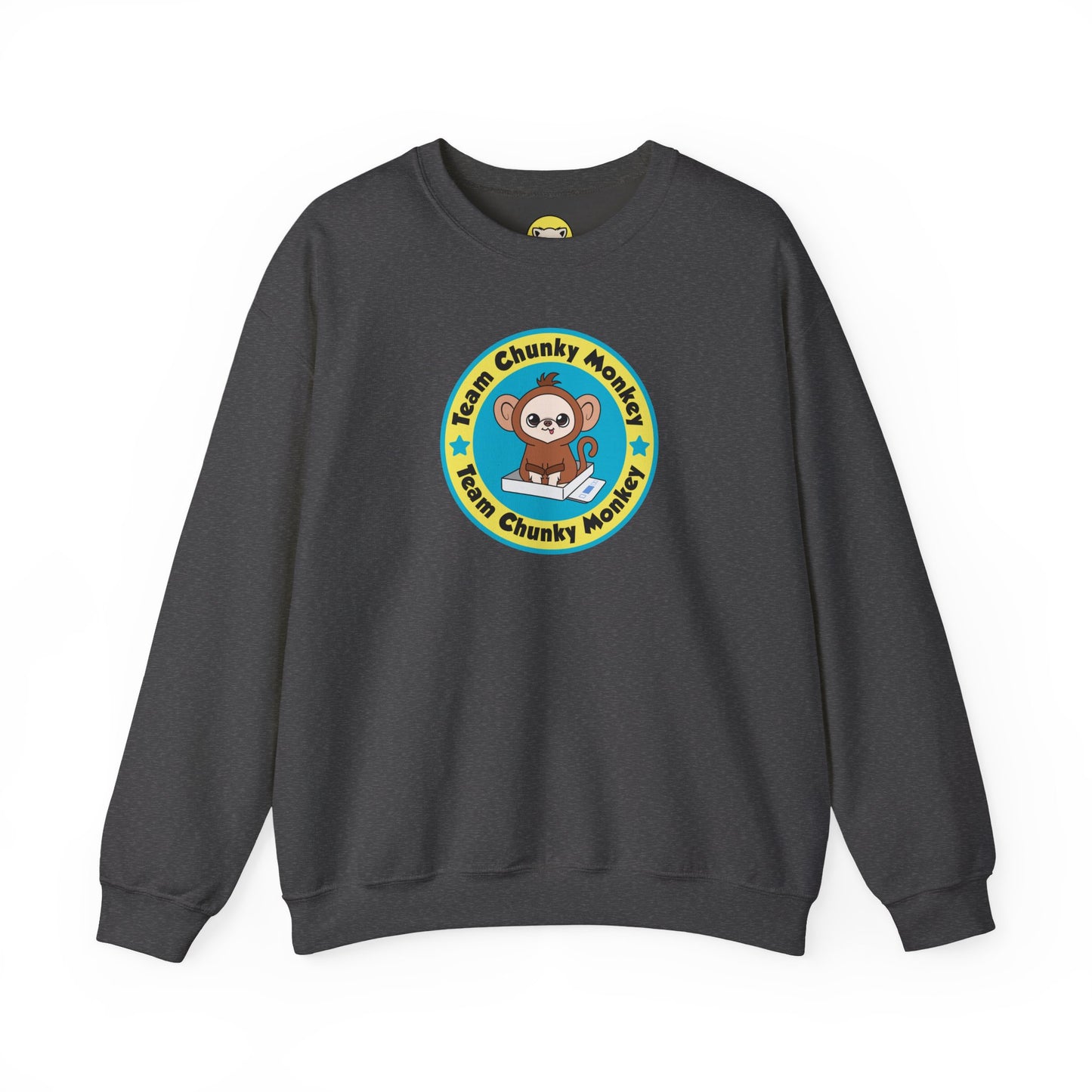 Team Chunky Monkey Badge Crewneck Sweatshirt – Proud, Playful Spirit