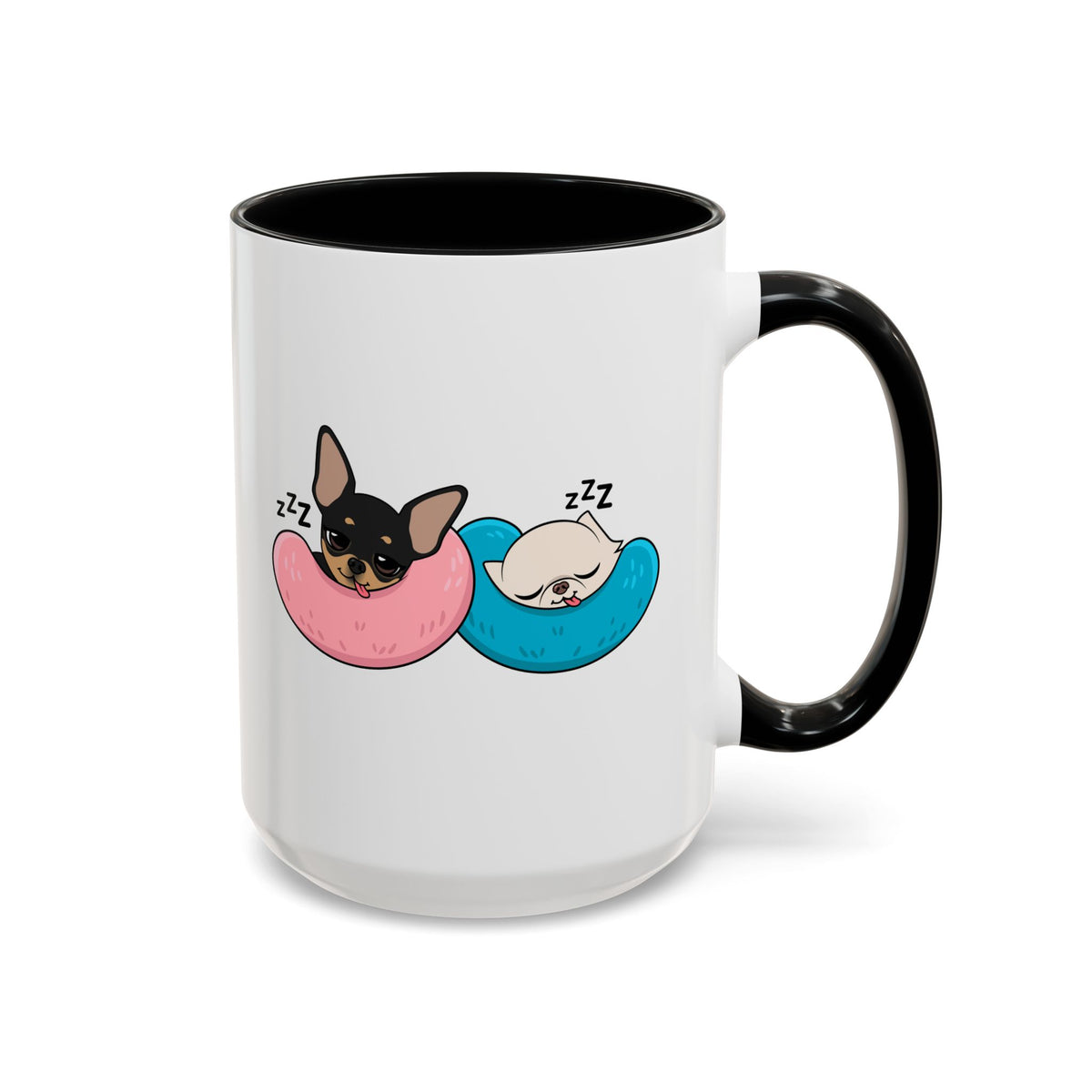 Nap Time Chihuahuas Accent Coffee Mug – Cozy Sibling Snoozes