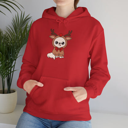 Cedric Reindeer Cheer Unisex Hoodie – Tiny Festive Joy