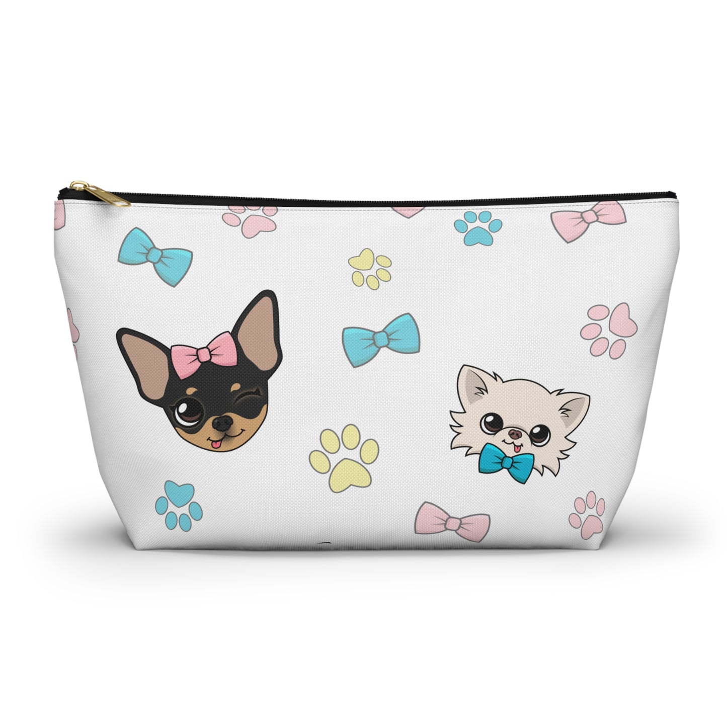 Cedric and Maya Winks & Bows Pattern Accessory Pouch