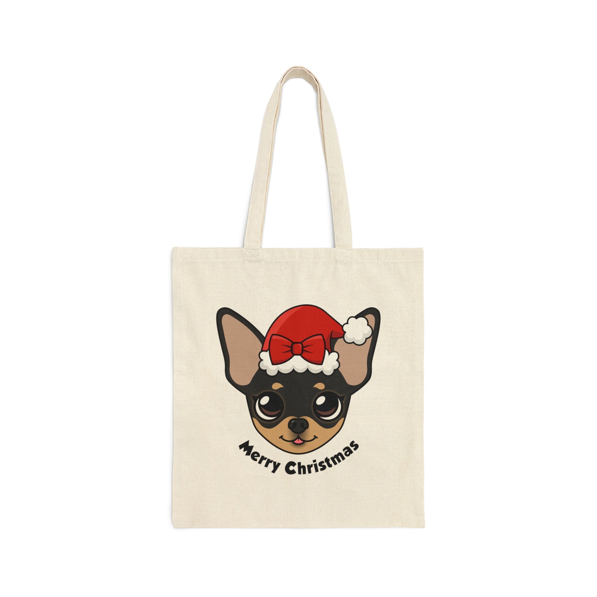 Maya's Merry Christmas Cotton Tote - Tiny Chihuahua Shop