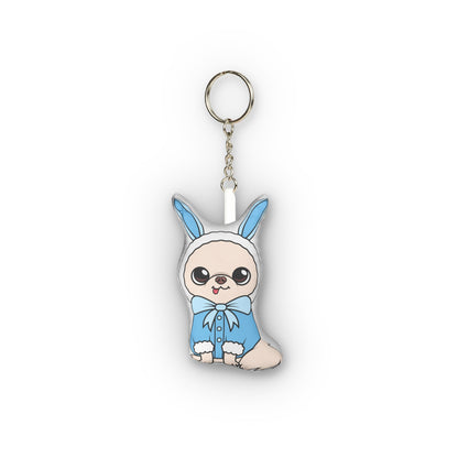 Cedric Easter Bunny Plush Bag Charm Keychain – Soft Spring Calm