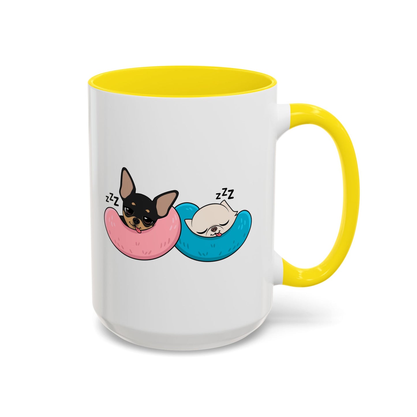 Nap Time Chihuahuas Accent Coffee Mug – Cozy Sibling Snoozes