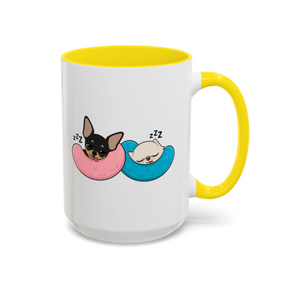 Nap Time Chihuahuas Accent Coffee Mug – Cozy Sibling Snoozes