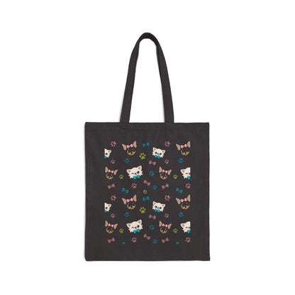 Cedric and Maya Winks & Bows Cotton Canvas Tote – Quiet Togetherness