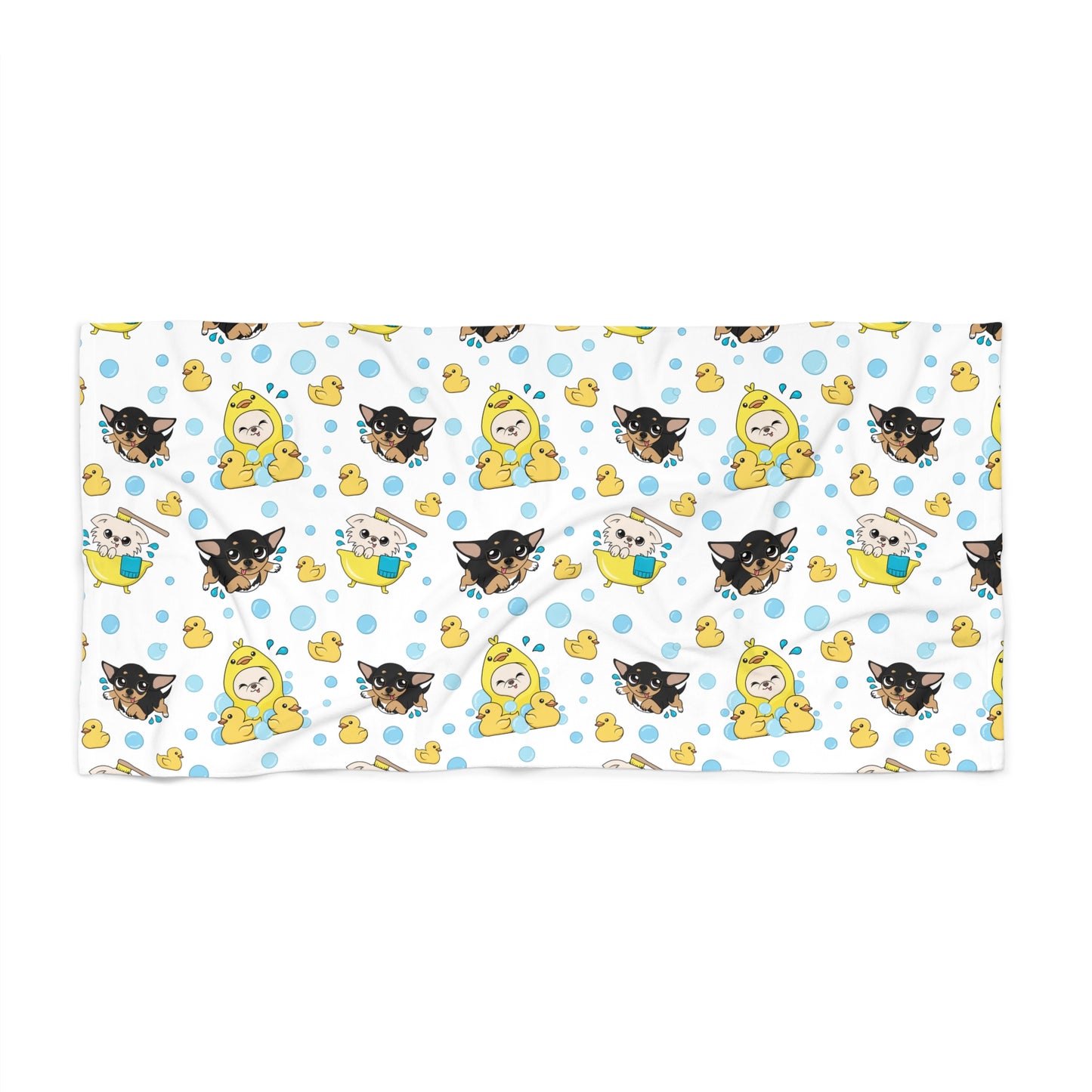 Chihuahua Bath Time Beach Towel – Cedric & Maya