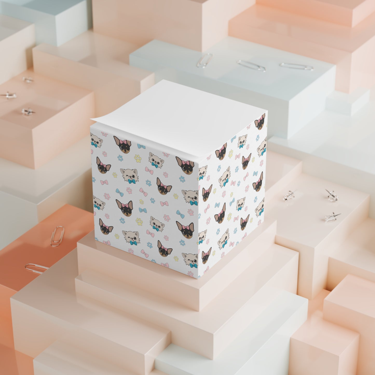 Cedric and Maya Winks & Bows Note Cube – Tiny Little Hellos