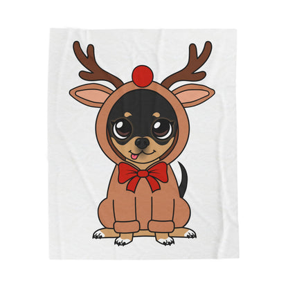 Maya Reindeer Moment Velveteen Plush Blanket Hug