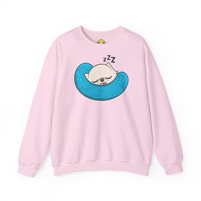 Sleepy Nap Time Cedric Unisex Crewneck Sweatshirt – Blue Calm