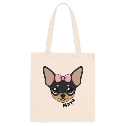 Tiny Chihuahua Maya's Signature Cotton Tote - Tiny Chihuahua Shop