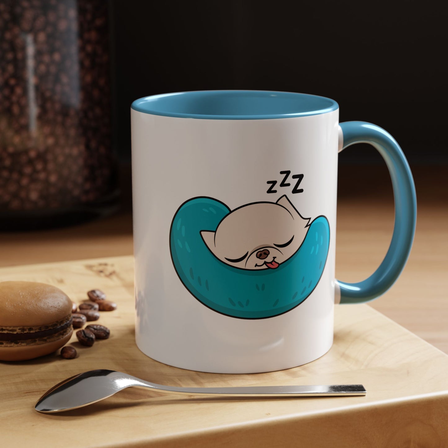 Sleepy Nap Time Cedric Accent Coffee Mug – Blue Calm Sips