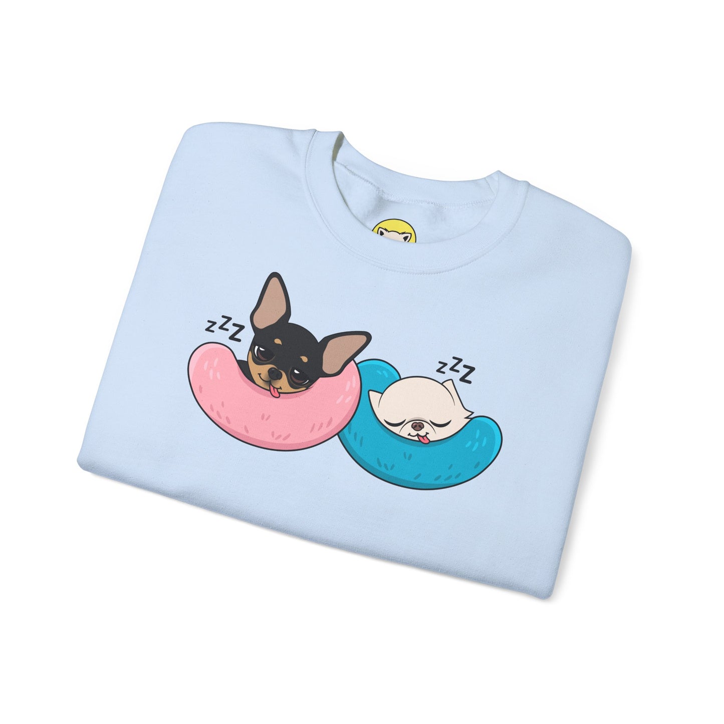 Nap Time Chihuahuas Unisex Crewneck Sweatshirt – Cozy Sibling Naps