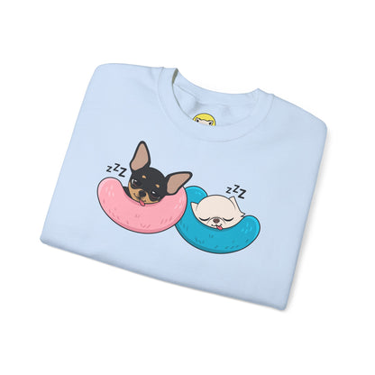 Nap Time Chihuahuas Unisex Crewneck Sweatshirt – Cozy Sibling Naps