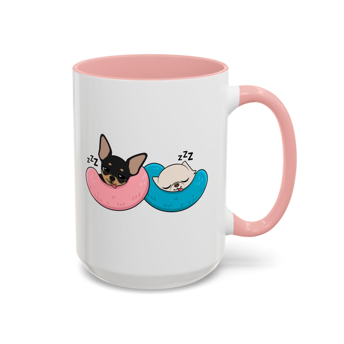 Nap Time Chihuahuas Accent Coffee Mug – Cozy Sibling Snoozes