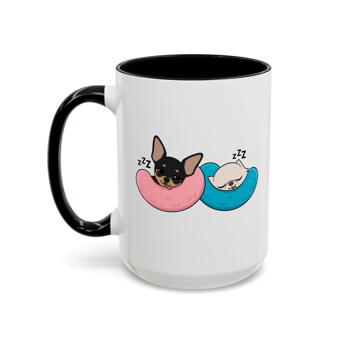 Nap Time Chihuahuas Accent Coffee Mug – Cozy Sibling Snoozes