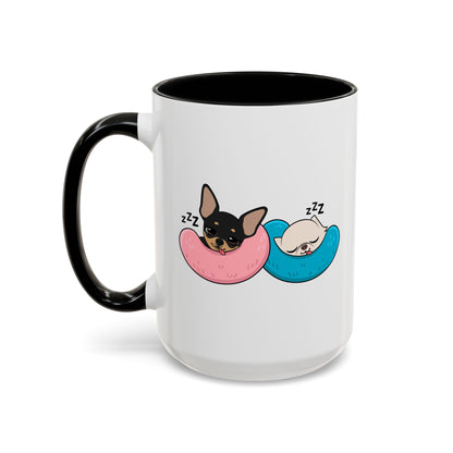 Nap Time Chihuahuas Accent Coffee Mug – Cozy Sibling Snoozes