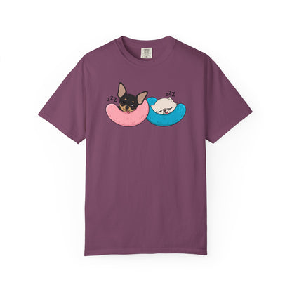 Nap Time Chihuahuas Unisex Garment-Dyed T-Shirt – Cozy Sibling Naps