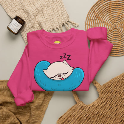 Sleepy Nap Time Cedric Unisex Crewneck Sweatshirt – Blue Calm