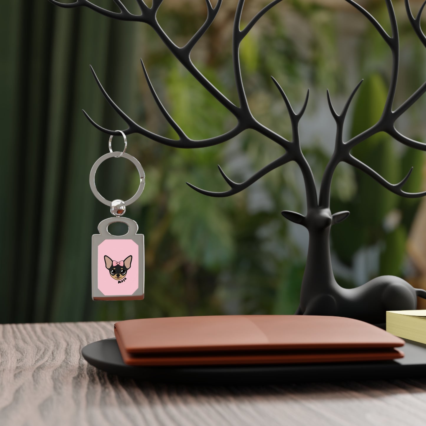 Maya's Playful Charm Keyring - Zinc