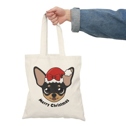 Maya's Merry Christmas Cotton Tote - Tiny Chihuahua Shop