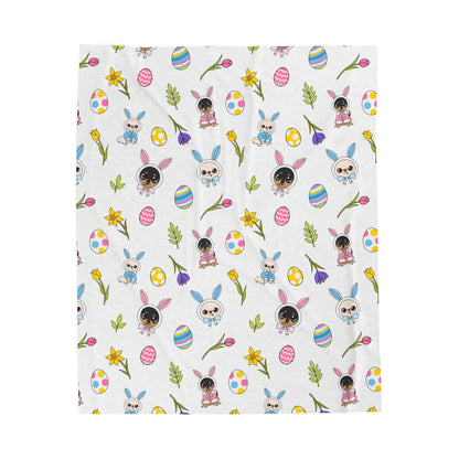 Cedric & Maya Easter Pattern Velveteen Plush Blanket