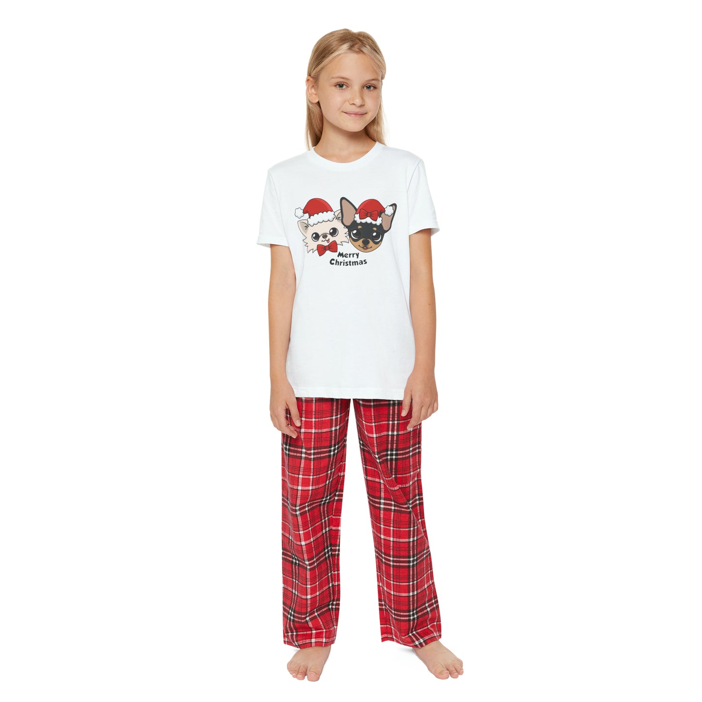 Cedric and Maya Merry Christmas Youth Short Sleeve Holiday Outfit Set