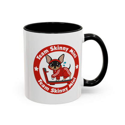 Team Skinny Mini Badge Accent Coffee Mug – Small Steps, Big Cheers