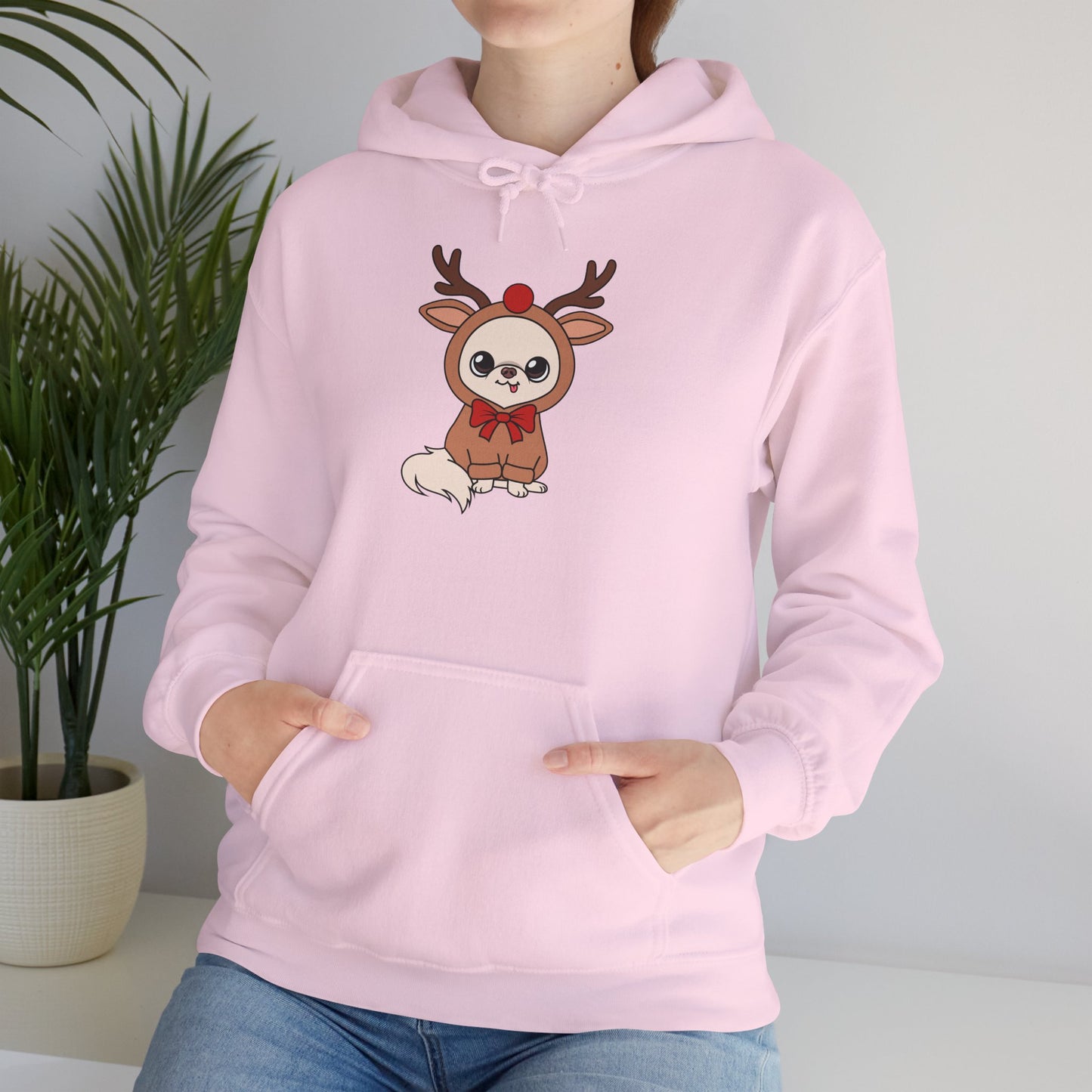 Cedric Reindeer Cheer Unisex Hoodie – Tiny Festive Joy