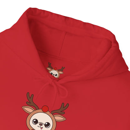 Cedric Reindeer Cheer Unisex Hoodie – Tiny Festive Joy