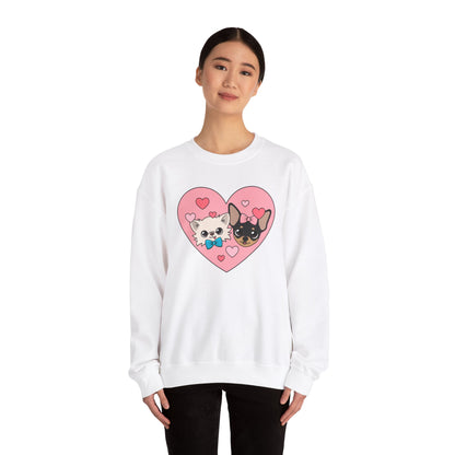 💕 Cedric & Maya’s Sweetheart Sibling Sweatshirt – Pink Heart Edition 💕