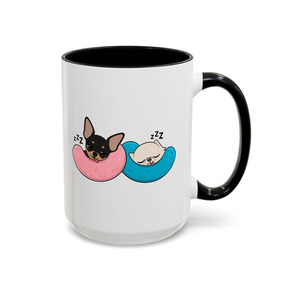 Nap Time Chihuahuas Accent Coffee Mug – Cozy Sibling Snoozes
