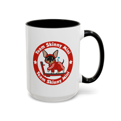 Team Skinny Mini Badge Accent Coffee Mug – Small Steps, Big Cheers