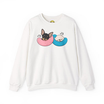 Nap Time Chihuahuas Unisex Crewneck Sweatshirt – Cozy Sibling Naps