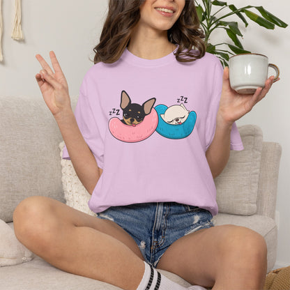 Nap Time Chihuahuas Unisex Garment-Dyed T-Shirt – Cozy Sibling Naps