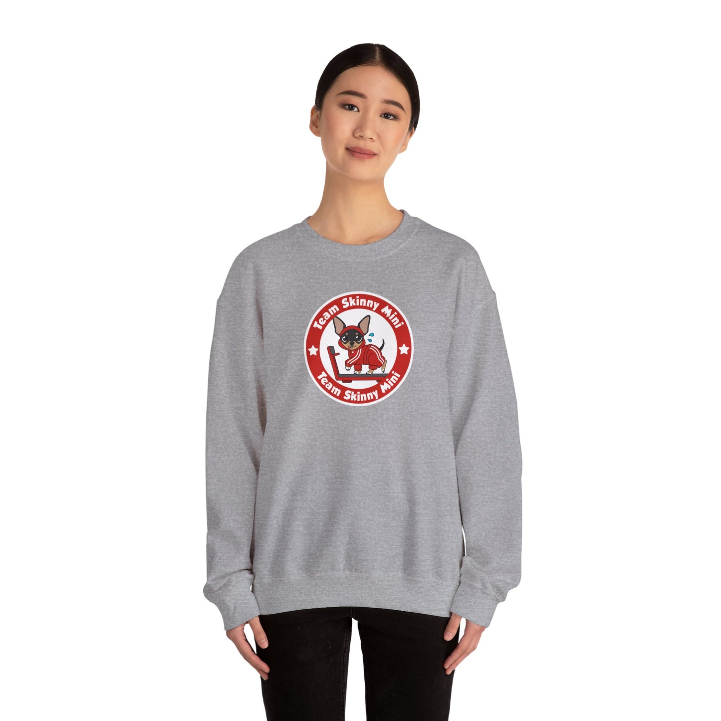 Team Skinny Mini Badge Crewneck Sweatshirt – Small Steps, Big Wags