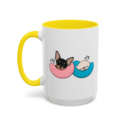 Nap Time Chihuahuas Accent Coffee Mug – Cozy Sibling Snoozes