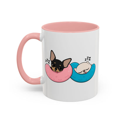 Nap Time Chihuahuas Accent Coffee Mug – Cozy Sibling Snoozes