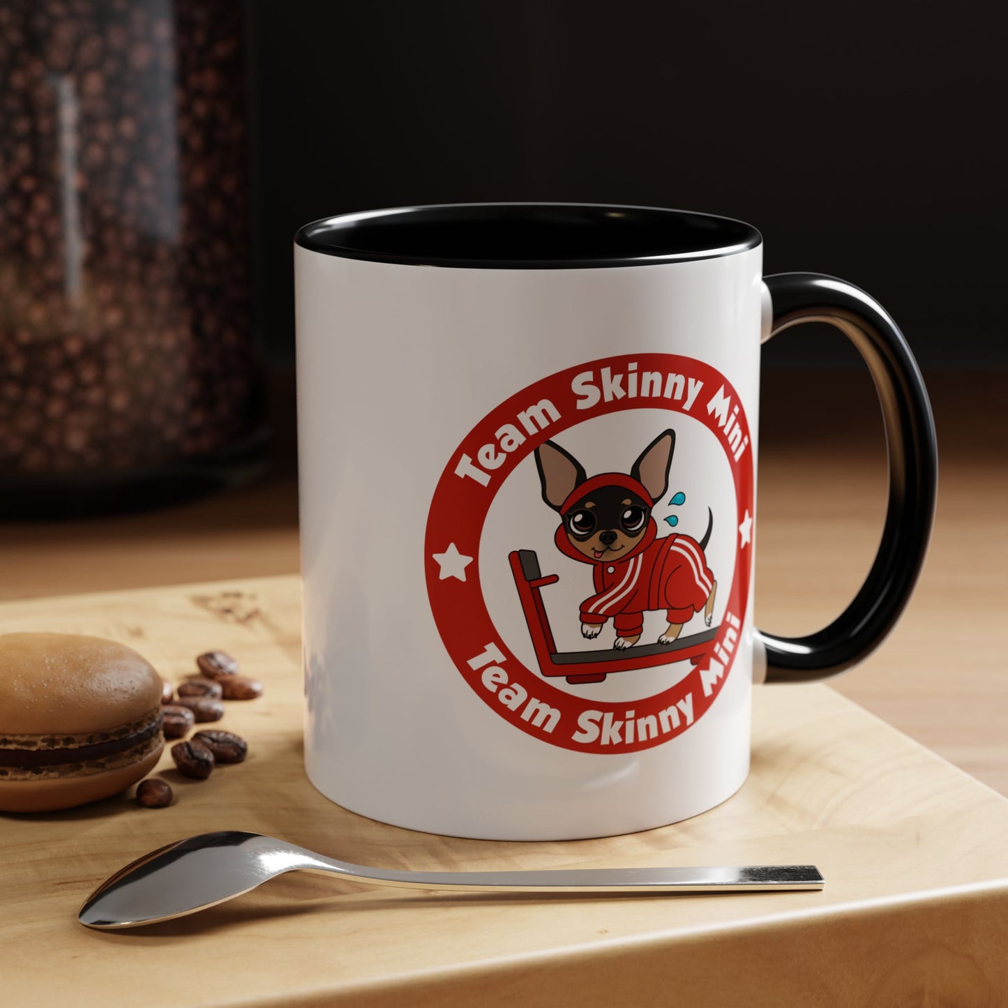 Team Skinny Mini Badge Accent Coffee Mug – Small Steps, Big Cheers