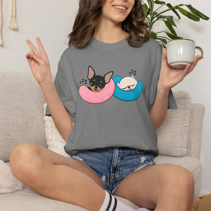 Nap Time Chihuahuas Unisex Garment-Dyed T-Shirt – Cozy Sibling Naps