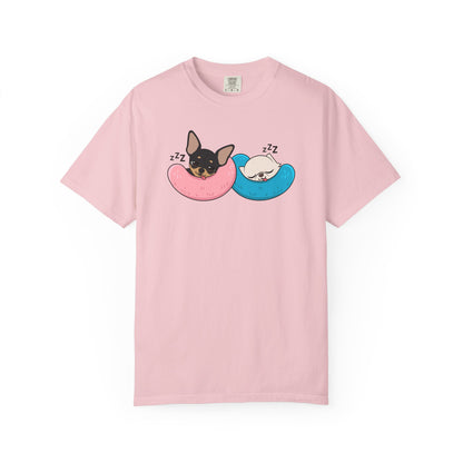 Nap Time Chihuahuas Unisex Garment-Dyed T-Shirt – Cozy Sibling Naps
