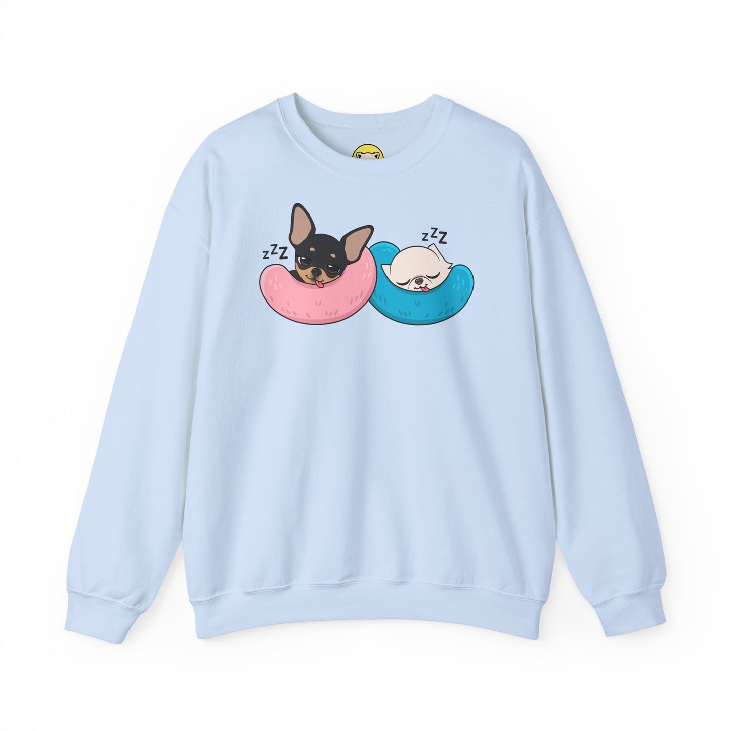 Nap Time Chihuahuas Unisex Crewneck Sweatshirt – Cozy Sibling Naps