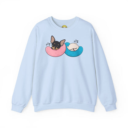 Nap Time Chihuahuas Unisex Crewneck Sweatshirt – Cozy Sibling Naps