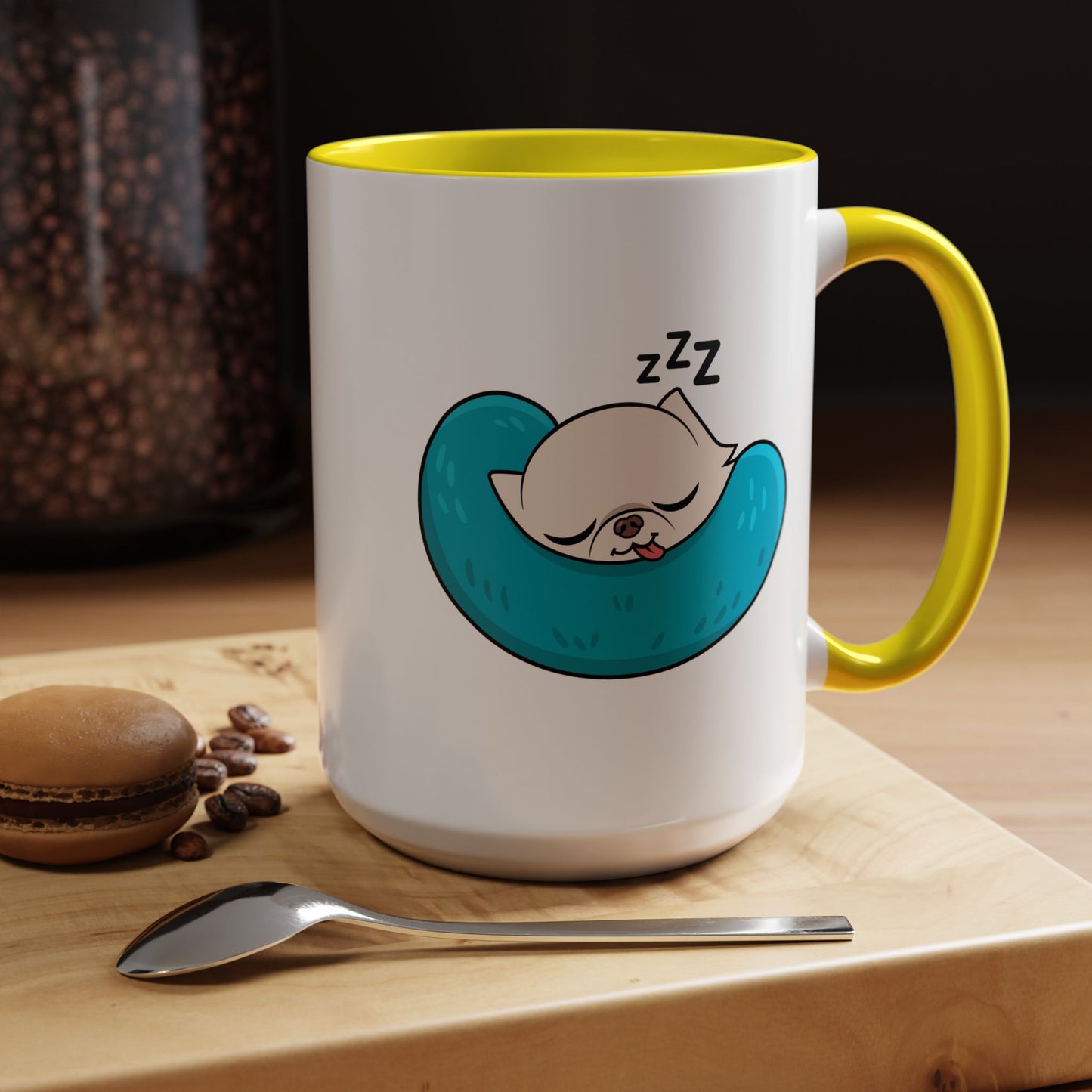 Sleepy Nap Time Cedric Accent Coffee Mug – Blue Calm Sips